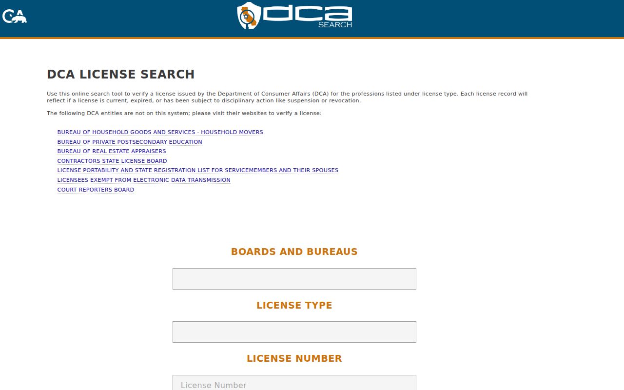 Highland residents directory California professional license search