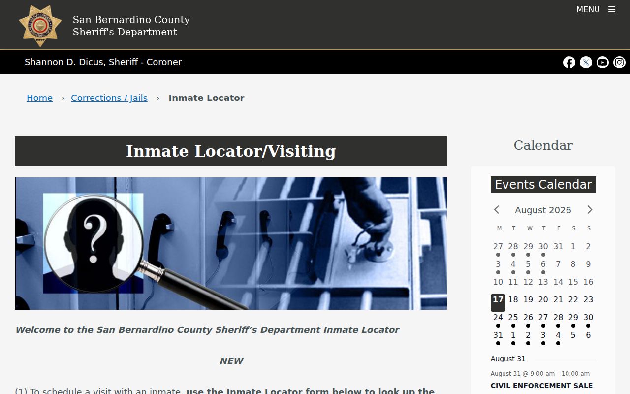 Highland neighbors San Bernardino County official locator