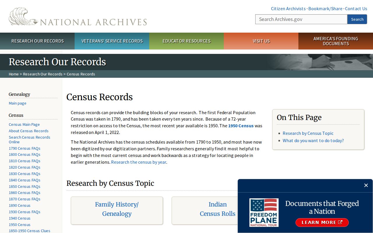 Highland previous residents National Archives census research