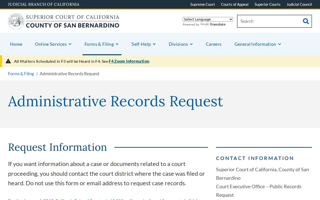 Highland resident lookup court administrative record guidance