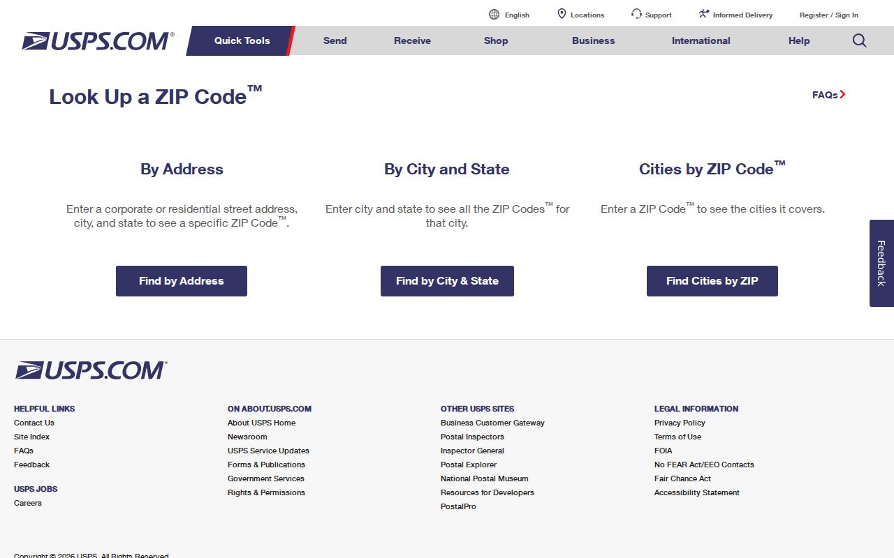 Highland ZIP code directory USPS lookup